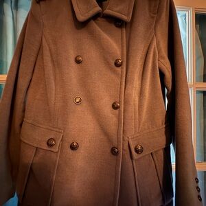 Women's Double-Breasted light gray coat